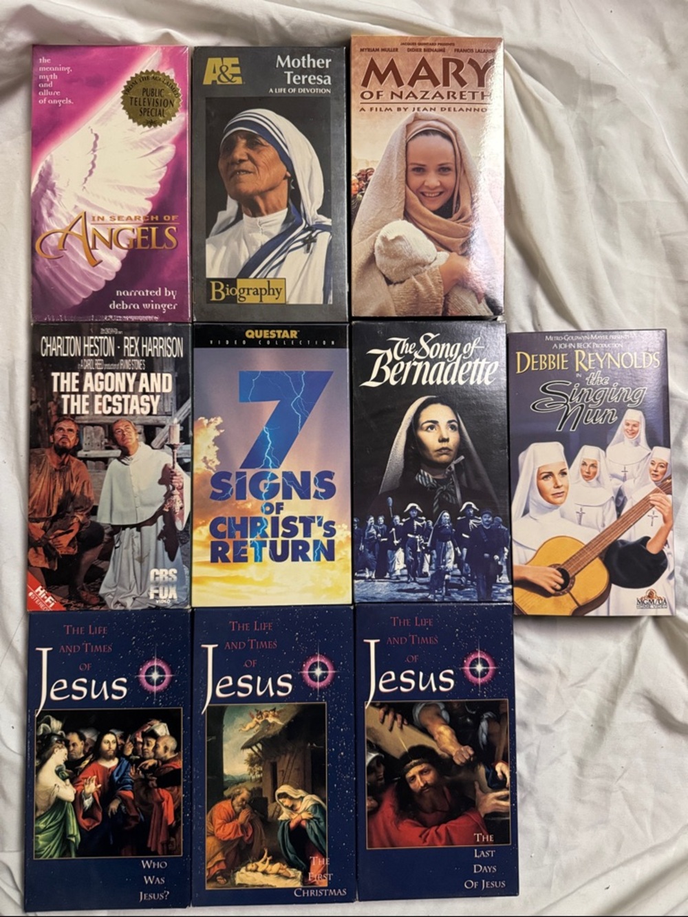 Religious Film & Documentary 10 VHS Lot - the Singing Nun